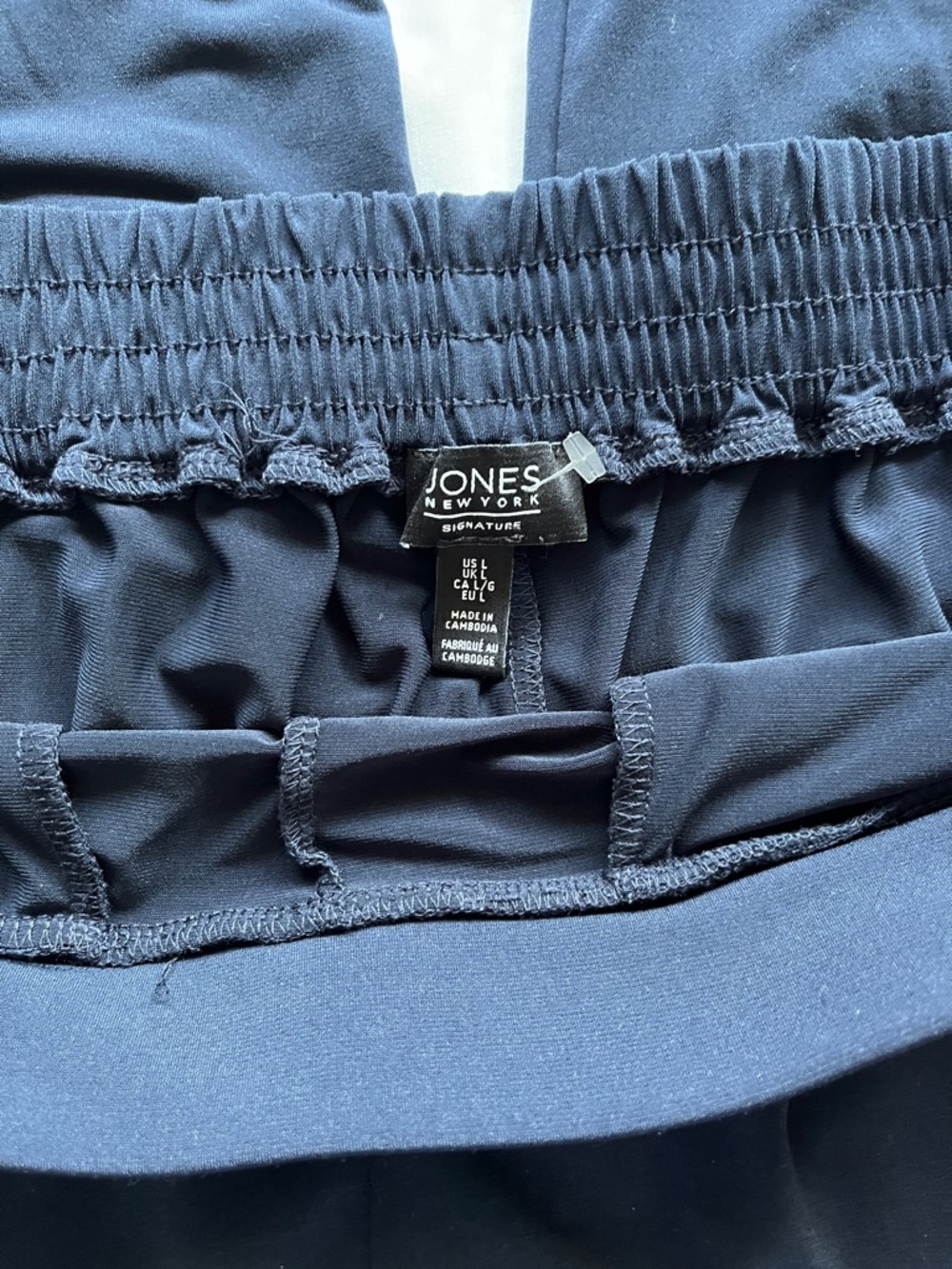 Jones New York Navy Wide-Leg Culotte Pants L - Picture 2 of 4